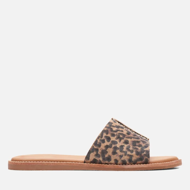 Clarks Women's Karsea Suede Mules - Leopard