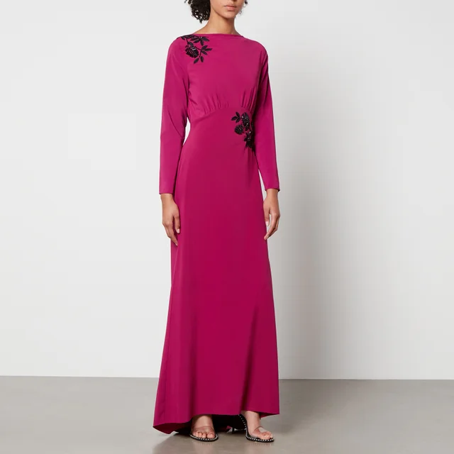 Hope & Ivy Eli Crepe de Chine Maxi Dress