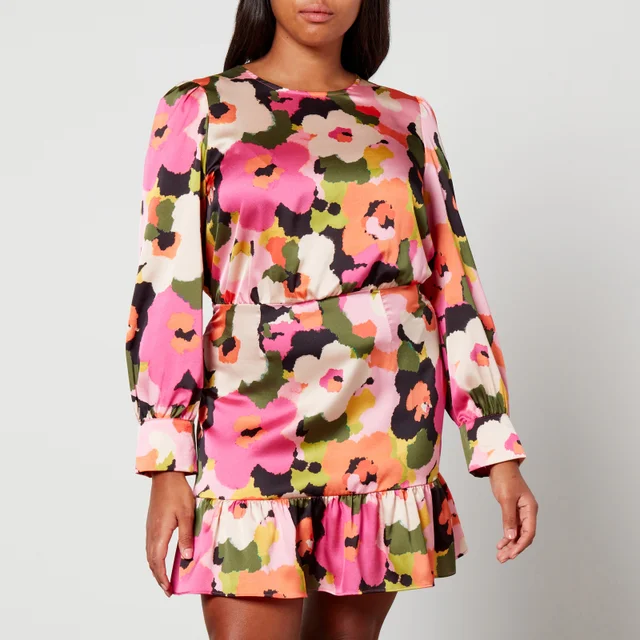 Never Fully Dressed Printed Crepe Mini Dress