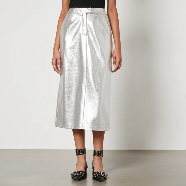 Jakke Oakland Faux Leather Midi Skirt