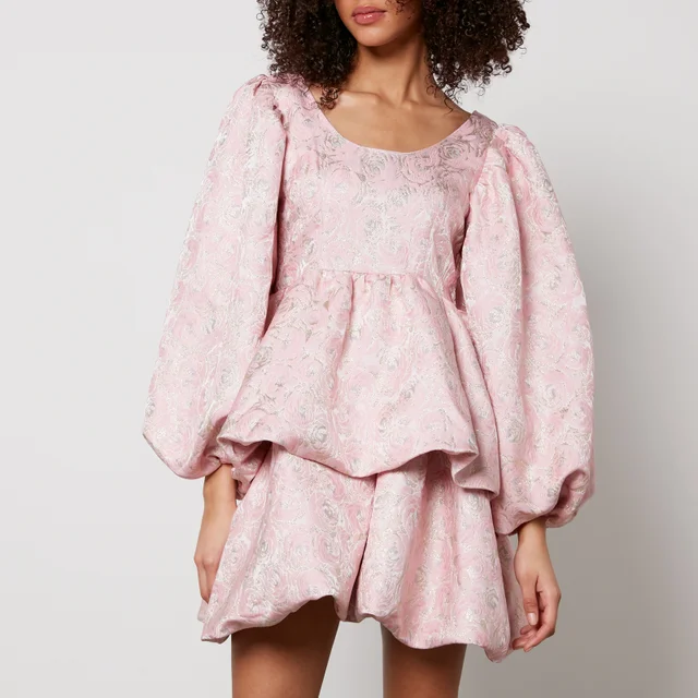 Sister Jane Dream Watercolour Floral-Jacquard Mini Dress