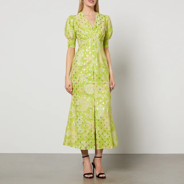 Never Fully Dressed Lindos Printed Cotton-Blend Dress