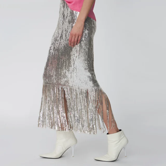 Stella Nova Sequinned Mesh Midi Skirt